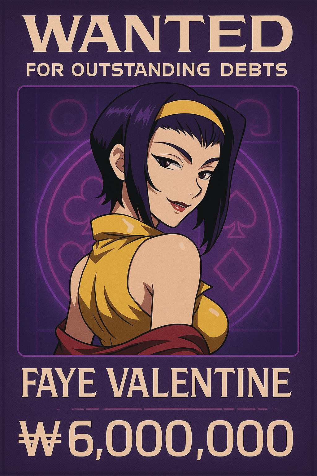 Faye Valentine Wanted Poster